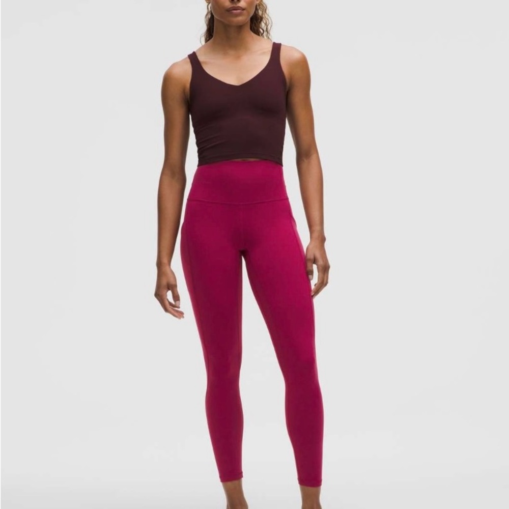 NWT Lululemon Align High-Rise Pant with Pockets 25" Size 6. Color Magenta Smoke
